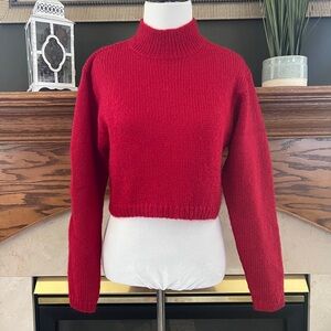 Stefano International‎ Red Vintage 90's Mohair Blend Crop Sweater Size Small